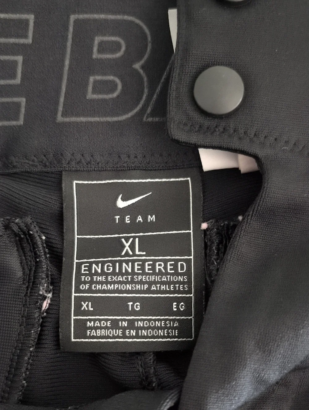 Nike Black Snap & Zipper Athletic Joggers with Swoosh